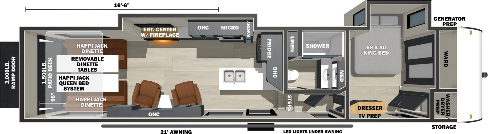 Sandstorm 3217GX Floorplan